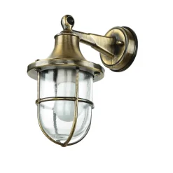 Messing Wandlampe IP64 Maritim Haus Hof SANTORIN