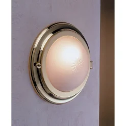 Messing Wandlampe rund Maritim Flur Badezimmer