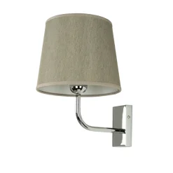 Messing Wandleuchte E27 Beige Silber elegant