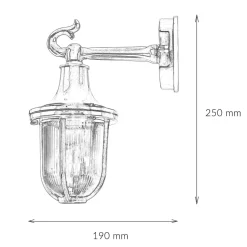 Messing Wandleuchte IP64 Maritim Terrasse THISSEAS