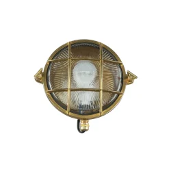 Messing Wandleuchte rund IP64 Maritim SERIFOS