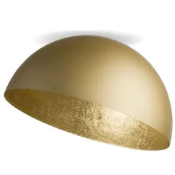 Metall Deckenlampe Loft Gold stylisch E27 Ø90 cm rund