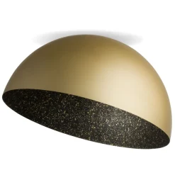 Metall Deckenleuchte Schwarz Gold Ø50 cm rund E27