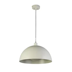 Metall Hängelampe in Creme E27 bis 60 W Ø40 cm rund