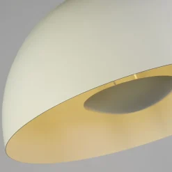 Metall Hängelampe in Creme E27 bis 60 W Ø40 cm rund