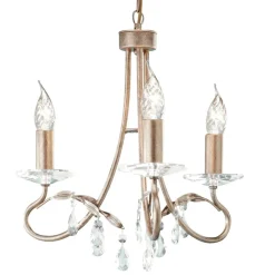 Metall Kronleuchter in Silber Gold Ø36cm mit Kristall