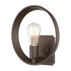 Metall Wandlampe in Bronze antik Wohnzimmer RESFINE
