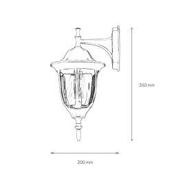 MILANO Außen Wandleuchte Gold Antik E27 rustikal