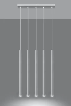 Minimalistische Hängeleuchte Weiß 4x G9 Küche Esstisch