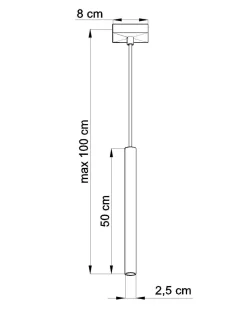 Minimalistische Pendelleuchte Weiß Ø2,5cm Küche