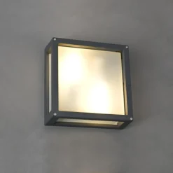 Moderne Außenleuchte in anthrazit 25/25 cm