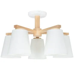 Moderne Deckenleuchte Holz 5xE27 Skandinavisch