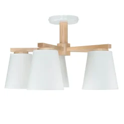 Moderne Deckenleuchte Holz 5xE27 Skandinavisch