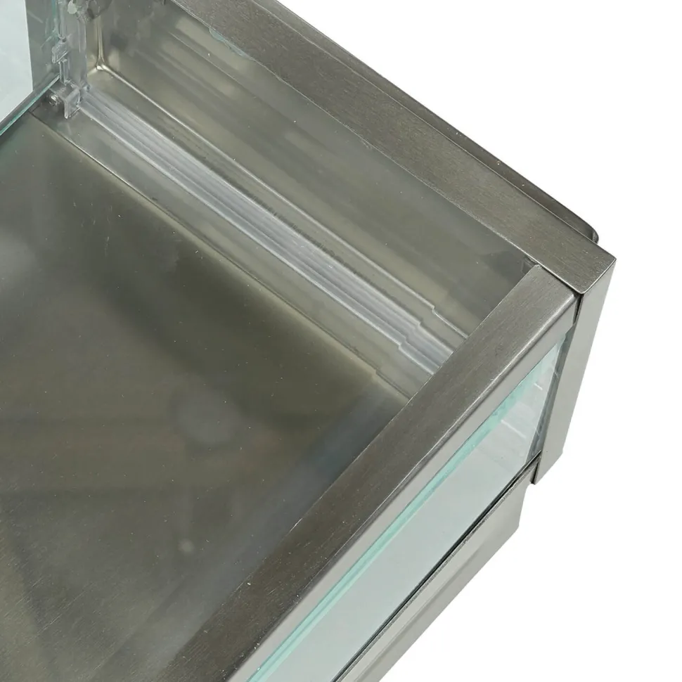 Moderne eckige Außenwandleuchte E27 Silber satiniert