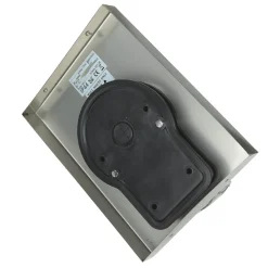 Moderne eckige Außenwandleuchte E27 Silber satiniert