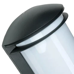 Moderne halbrunde Außen Gartenleuchte QUARTZ Anthrazit farben