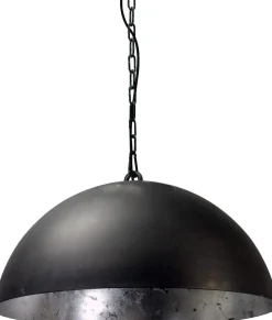 Moderne Hängelampe LARINO Grau Metall Silber Ø50cm