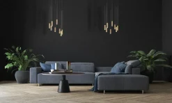 Moderne Hängelampe Metall Messing Gold Schwarz Ø30 cm