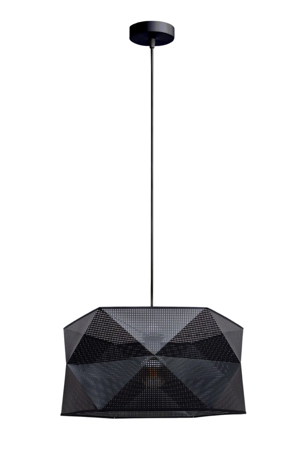 Moderne Hängelampe Stoff blendarm E27 L:70 Schwarz