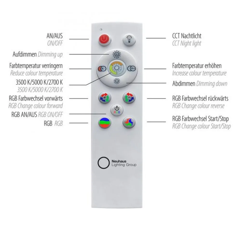 Moderne LED Deckenlampe RGB Licht Ø45 cm 2800 lm 22 W