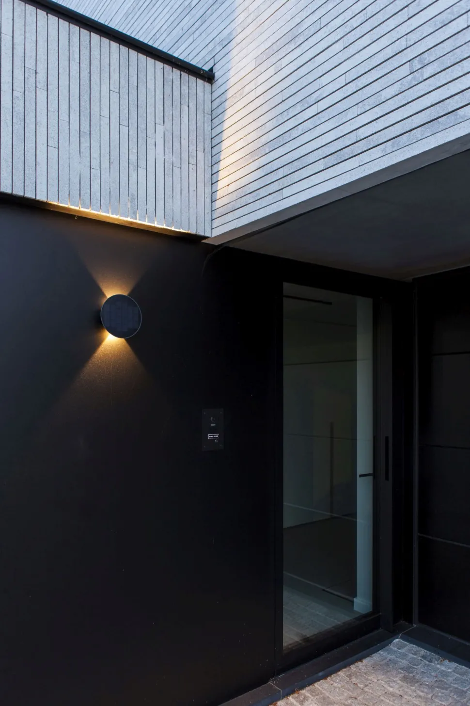 Moderne LED Solar-Außenlampe Wand IP54 Dunkelgrau 5 W