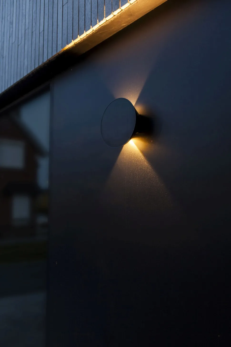 Moderne LED Solar-Außenlampe Wand IP54 Dunkelgrau 5 W