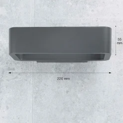 Moderne LED Wandlampe in anthrazit