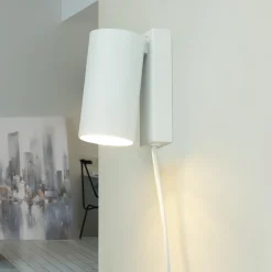 Moderne Leselampe Wand mit Schalter Kabel Weiß