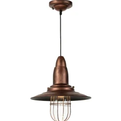 Moderne Pendelleuchte FISHERMAN in Kupfer Antik