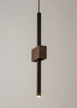 Moderne Pendelleuchte Metall Holz Schwarz G9 wohnlich