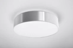 Moderne runde Deckenleuchte Deckenlampe in Grau