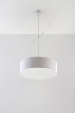 Moderne runde Pendelleuchte ATIS in Weiß