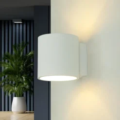 Moderne runde Wandleuchte RODA Weiß