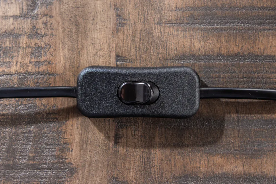 Moderne Tischleuchte blendarm Stoff Holz E27 58 cm groß