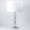 Moderne Tischleuchte Wohnzimmerlampe Chrom