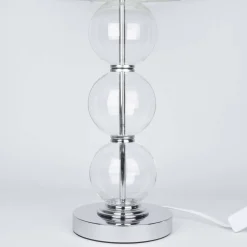 Moderne Tischleuchte Wohnzimmerlampe Chrom