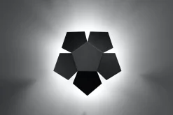 Moderne Wandlampe Schwarz Lichteffekt Metall dekorativ