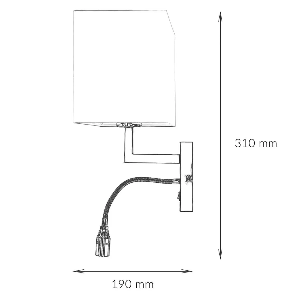 Moderne Wandleuchte mit LED Lesearm