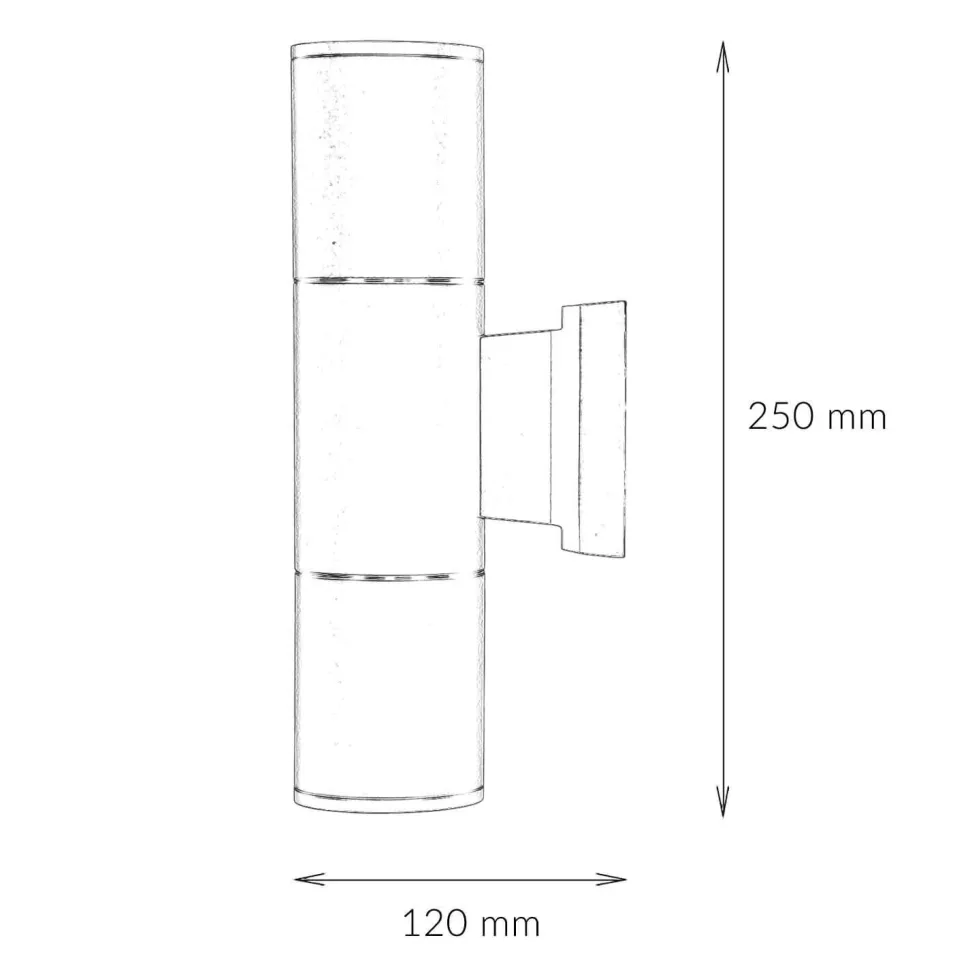 Moderne Wandleuchte Schwarz Up Down IP54 Outdoor