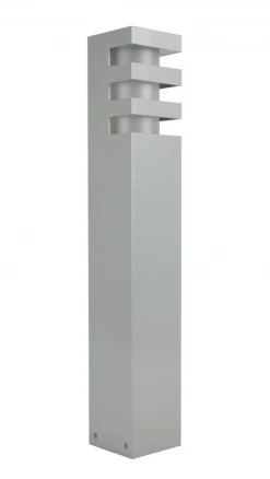 Moderne Wegeleuchte in Silber 50cm wetterfest IP54