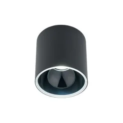 Moderner Aufbauspot rund Ø127mm GU10 Schwarz Aufputz