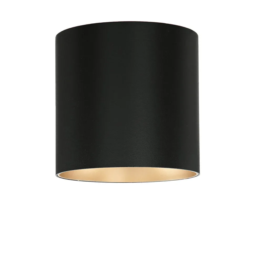 Moderner Deckenspot GU10 Metall in Schwarz Gold