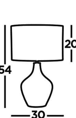 Nachttischlampe Braun E27 53,5 cm Ø 30 cm Glas Wildleder