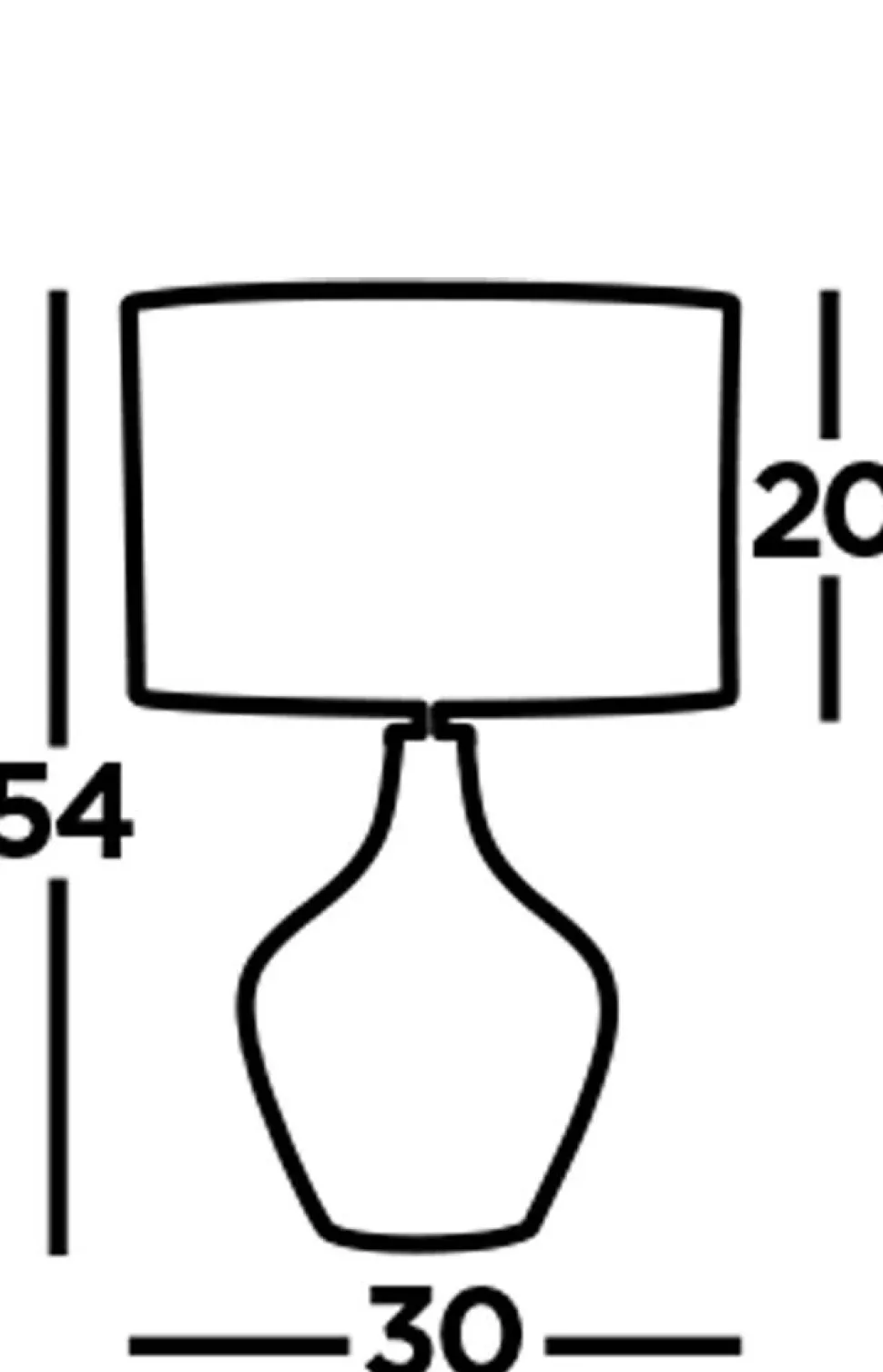 Nachttischlampe Braun E27 53,5 cm Ø 30 cm Glas Wildleder