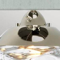 Nachttischlampe Glas Stoff 78,7 cm beleuchteter Sockel