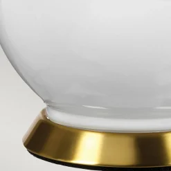 Nachttischlampe Keramik Stoff 64 cm E27 Weiß Pink