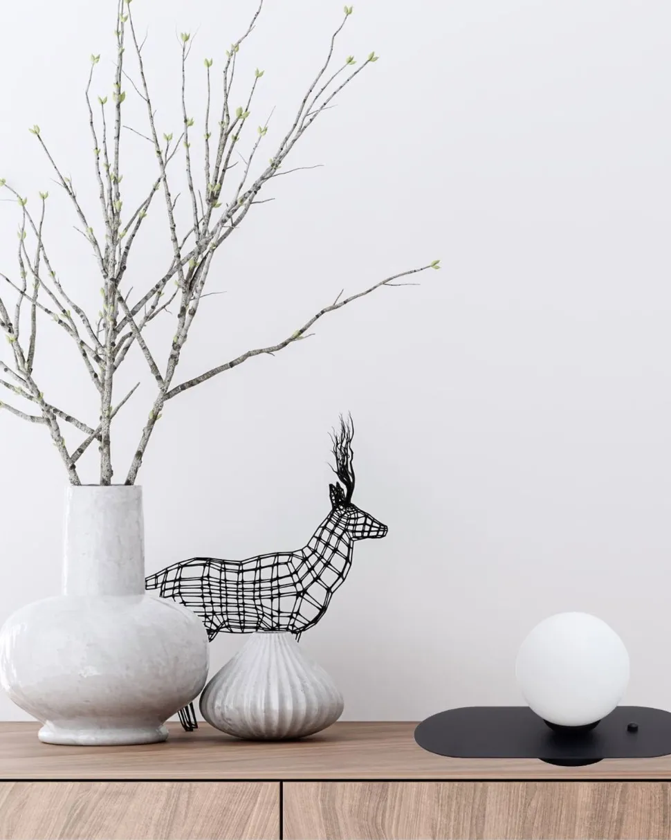 Nachttischlampe mit Schalter Glas Metall E27 22 cm