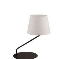 Nachttischlampe Schwarz Weiß blendarm 43 cm wohnlich