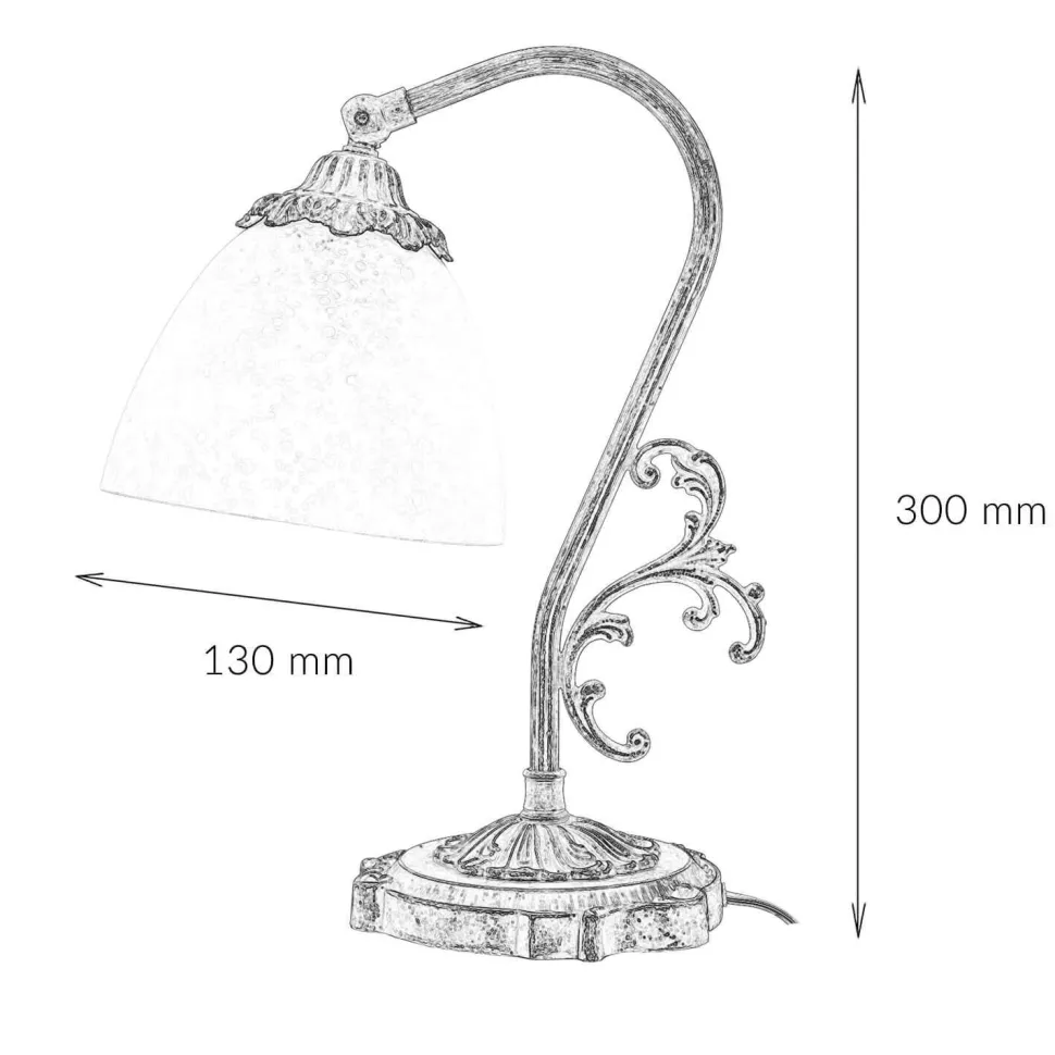 Nachttischlampe Weiß Messing