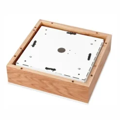 Natürliche Deckenlampe Eiche Glas L:31 cm E27 2-flmg